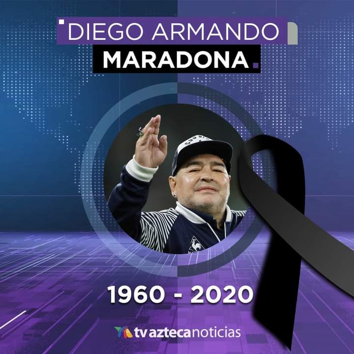 Murió el astro del fútbol Maradona