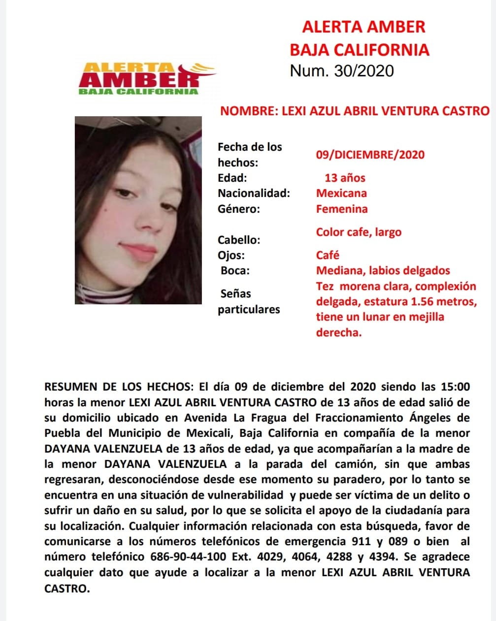 Activan Alerta Amber por desaparición de 2 jovencitas de 13 años
