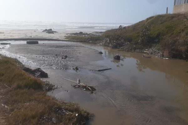 Cierran playas de Rosarito por derrame de aguas negras de planta tratadora