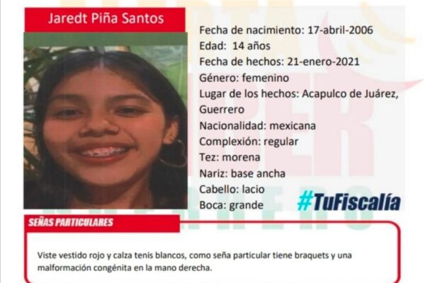 Activan Alerta Amber Nacional  por desaparición de Jaret Píña Santos en Guerrero