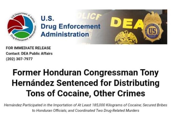 Sentencian a cadena perpetua en EU a hermano del Presidente de Honduras por tráfico de cocaína