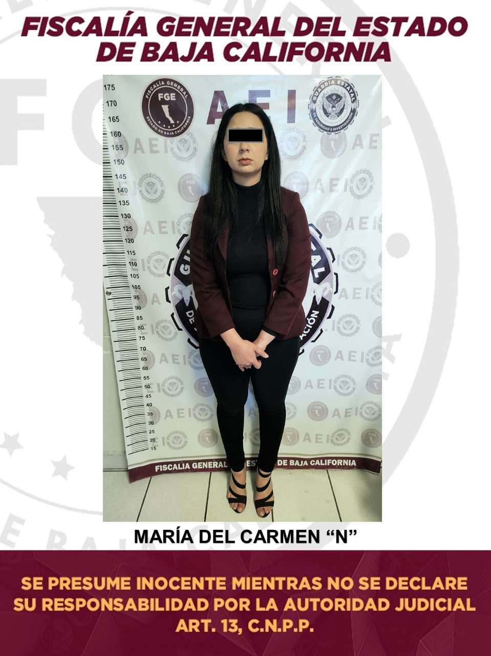 María del Carmen fue detenida en flagrancia por extorsión