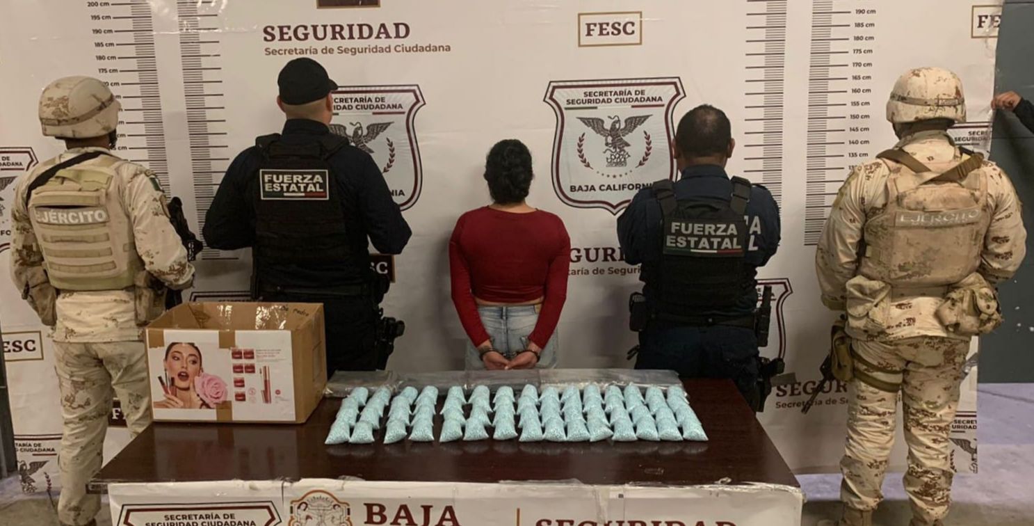 Detienen a María del Rosario con 12 kilos de fentanilo