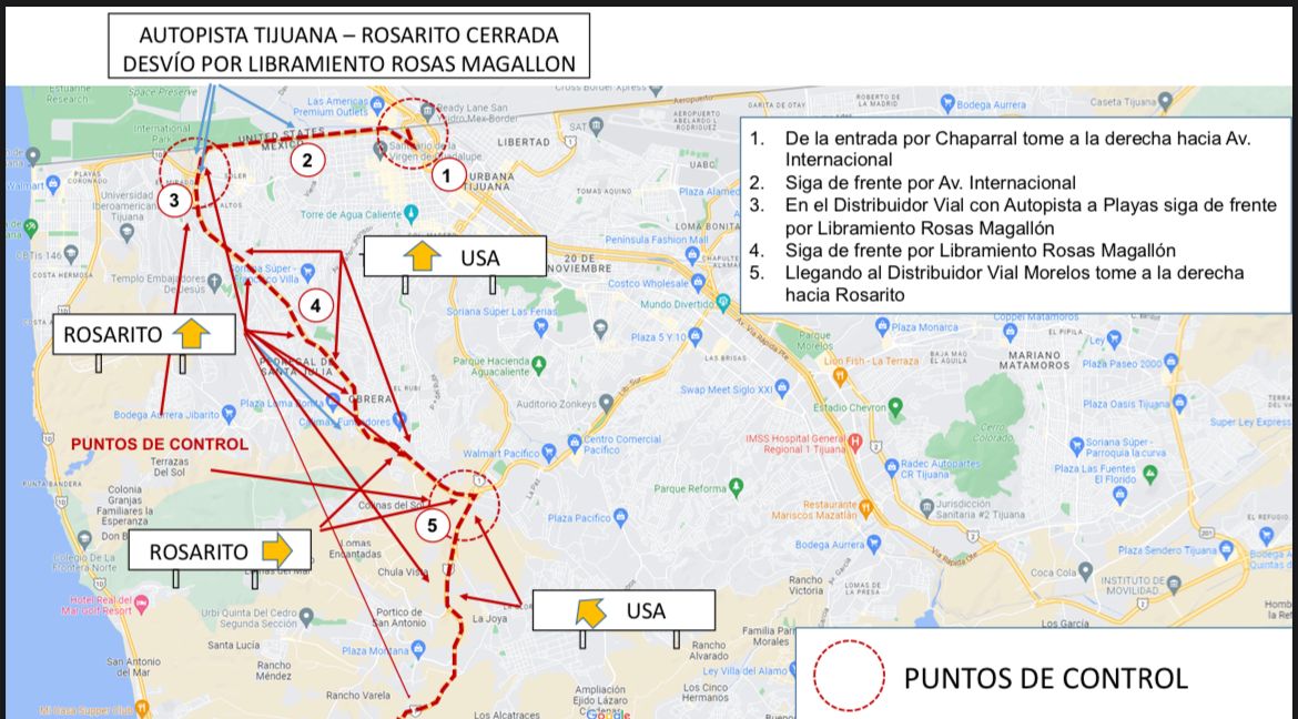 Ayuntamiento de Tijuana da a conocer ruta alterna ante cierre de bulevar Cuauhtémoc