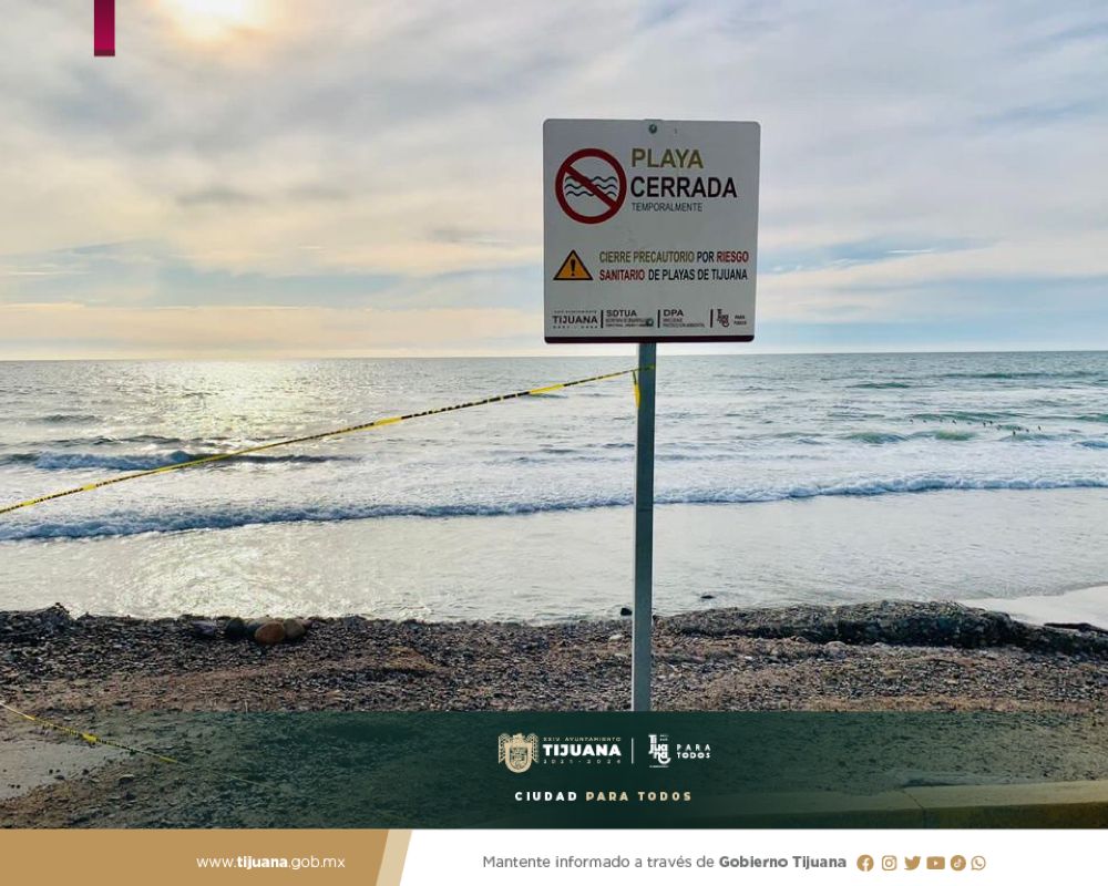 Continúa cierre de acceso a la playa en Tijuana durante Semana Santa