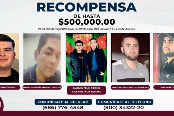 Ofrecen recompensa para dar con el paradero con jóvenes desaparecidos en antros de Mexicali
